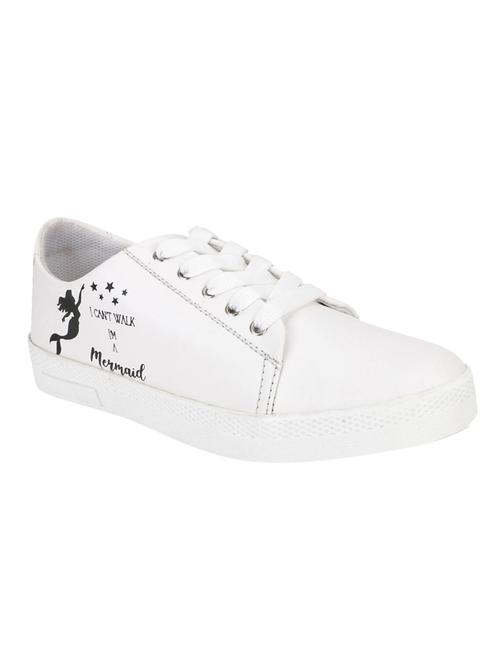 white lace-up sneakers - 17231796 -  Standard Image - 0