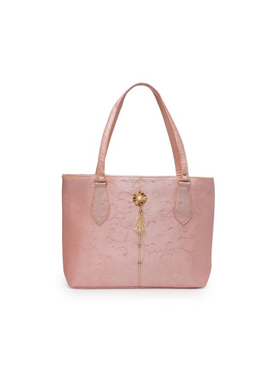 pink leatherette (pu) handbag - 17231998 -  Zoom Image - 0