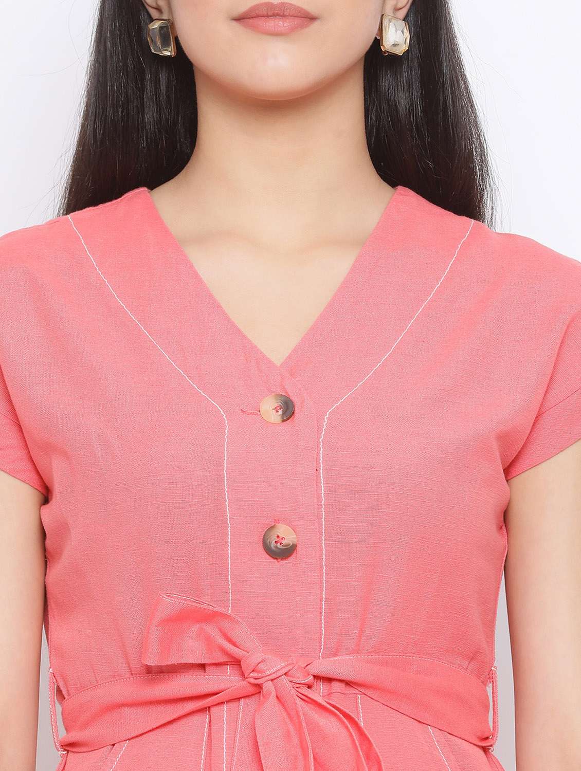 women's belted solid dress - 17233057 -  Standard Image - 3