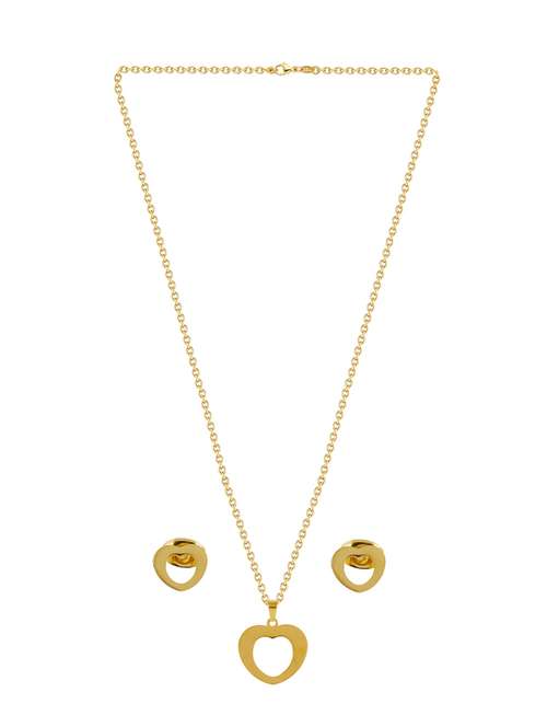 gold metal pendants and earring - 17233215 -  Standard Image - 0