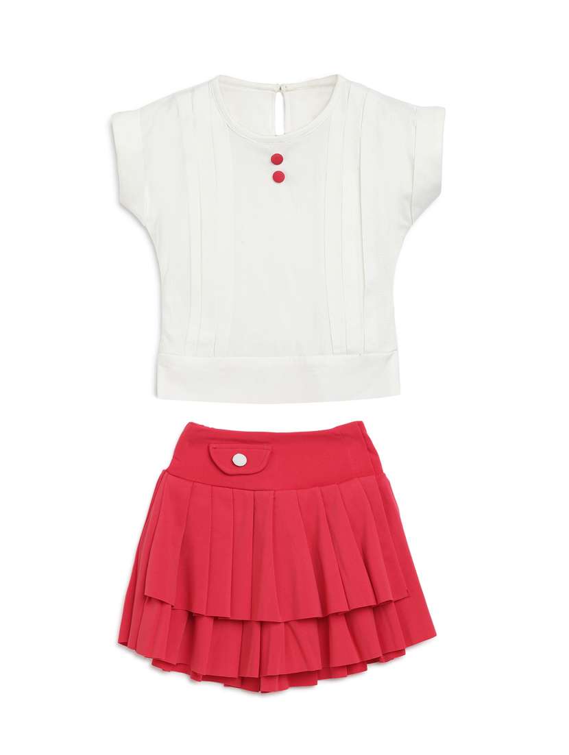 pink rayon skirt top twin sets & jump suit - 17234127 - Zoom Image - 0