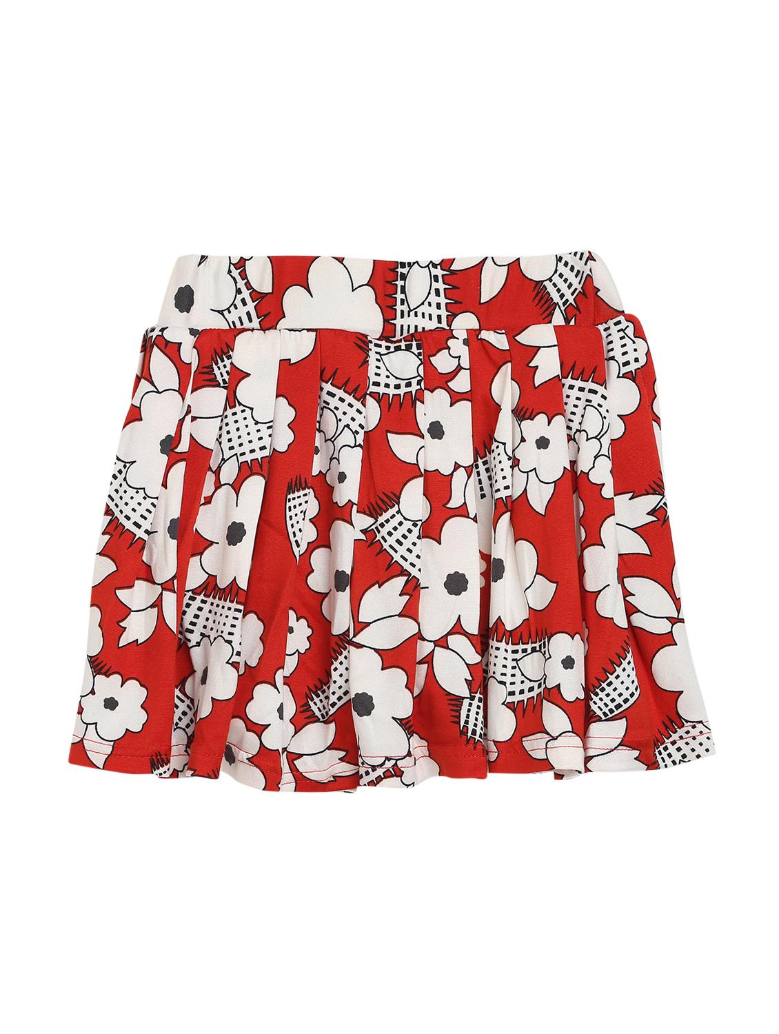 red rayon flared skirt - 17234141 - Zoom Image - 0