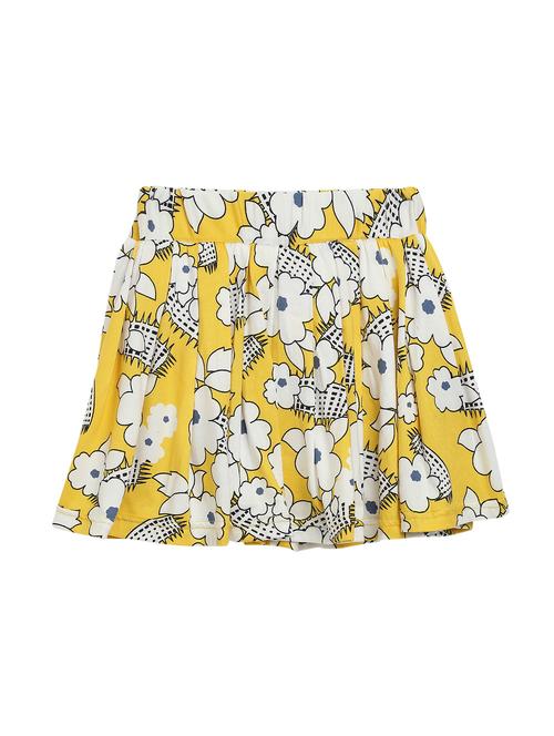 yellow rayon flared skirt - 17234143 - Standard Image - 0