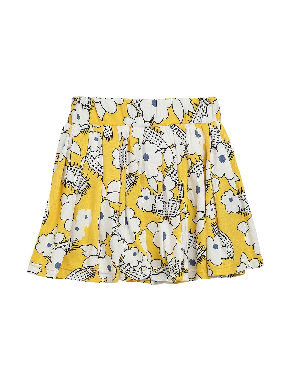 yellow rayon flared skirt - 17234143 - Zoom Image - 0