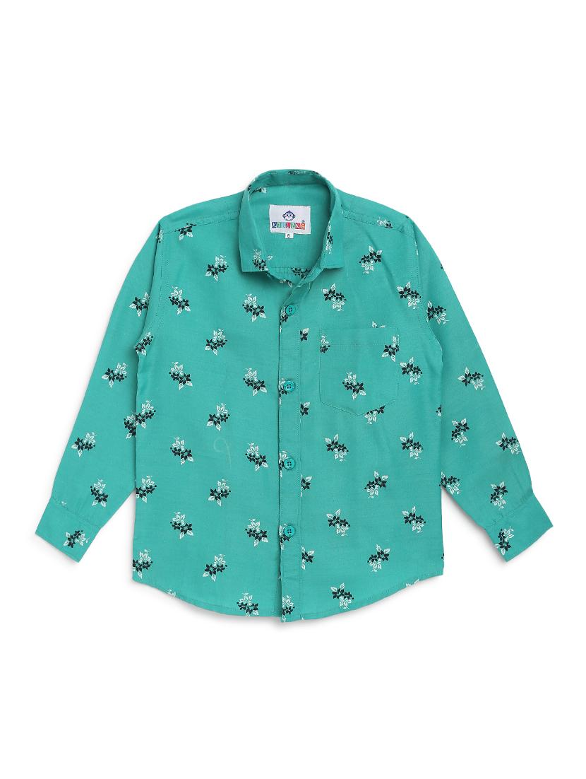 green cotton shirt - 17234247 - Zoom Image - 0