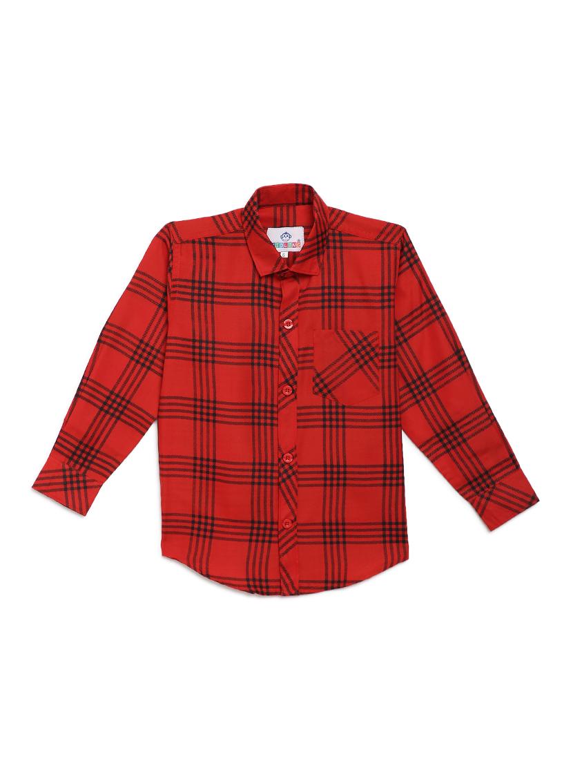 red cotton shirt - 17234249 -  Zoom Image - 0