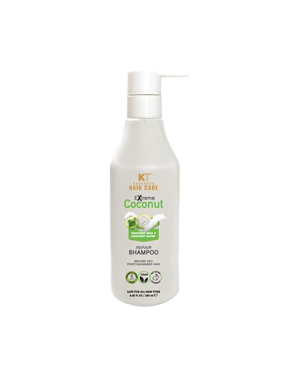 kt advanced hair care extreme coconut repair shampoo - 250 ml