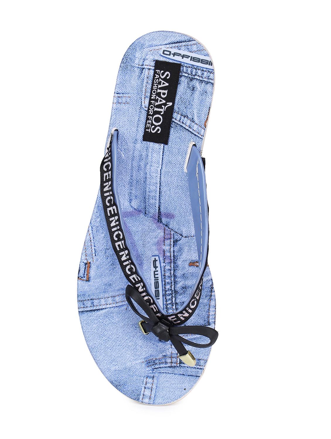 blue toe separator flip flops - 17238434 - Standard Image - 5