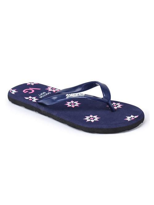navy synthetic slippers flip flops - 17238448 - Standard Image - 0