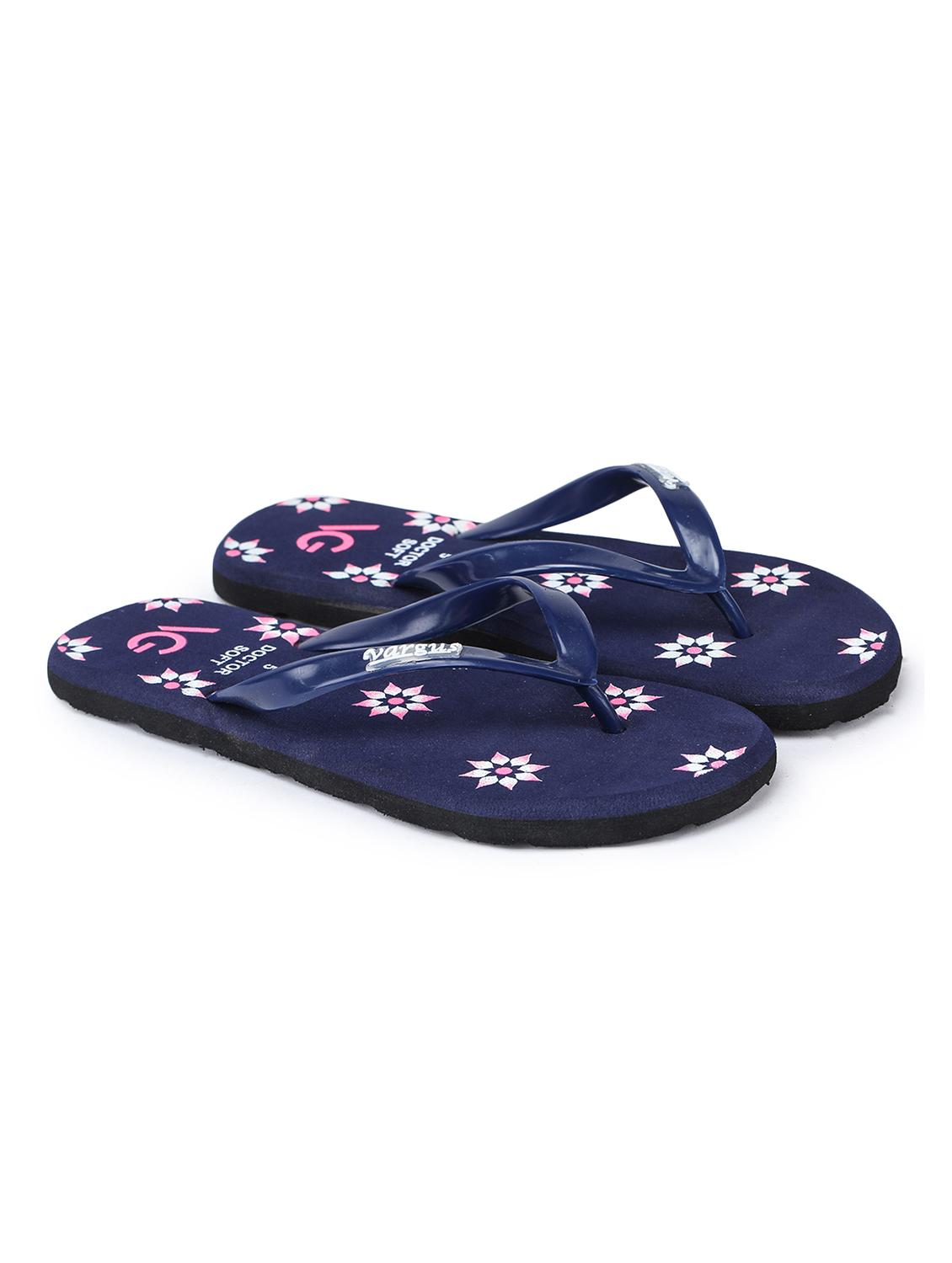 navy synthetic slippers flip flops - 17238448 - Standard Image - 3