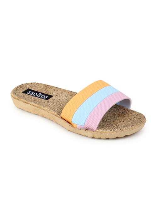 multi colored slip on flip flop - 17238460 - Standard Image - 0
