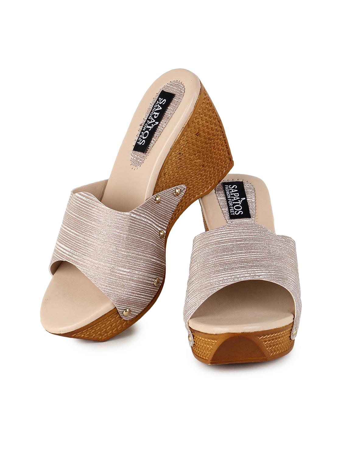 pink synthetic slip on sandals - 17238477 - Standard Image - 3