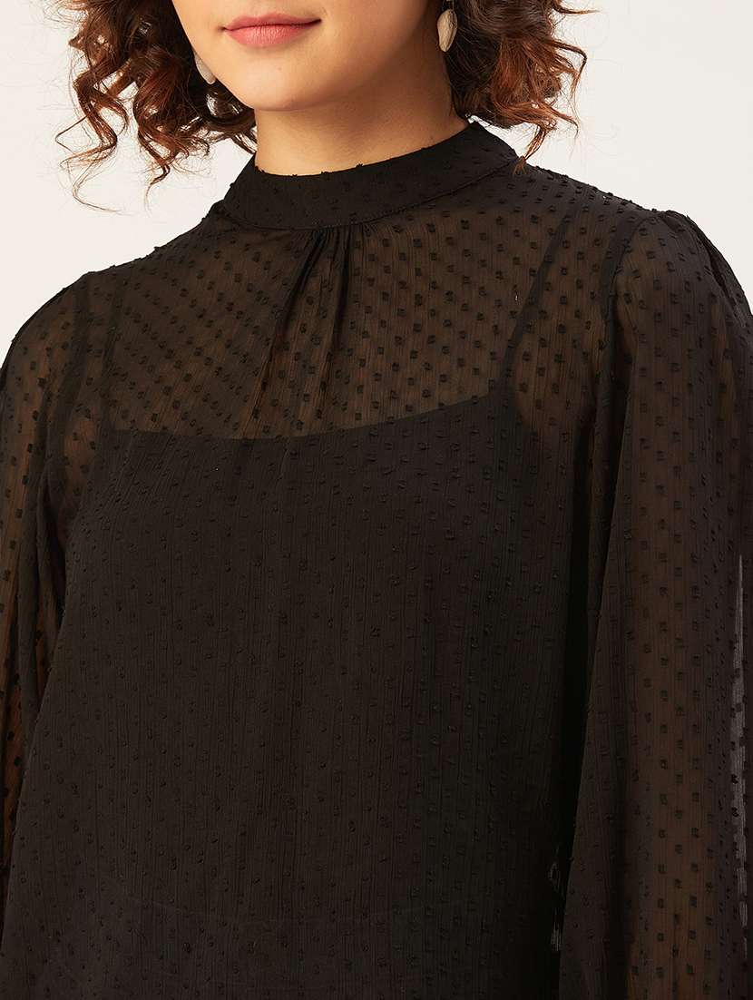Women's Straight Mock Neck Top
