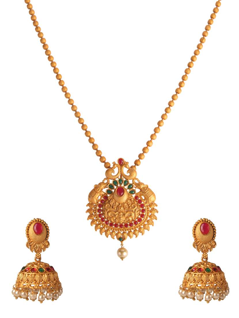 gold  plated choker pendants and earring