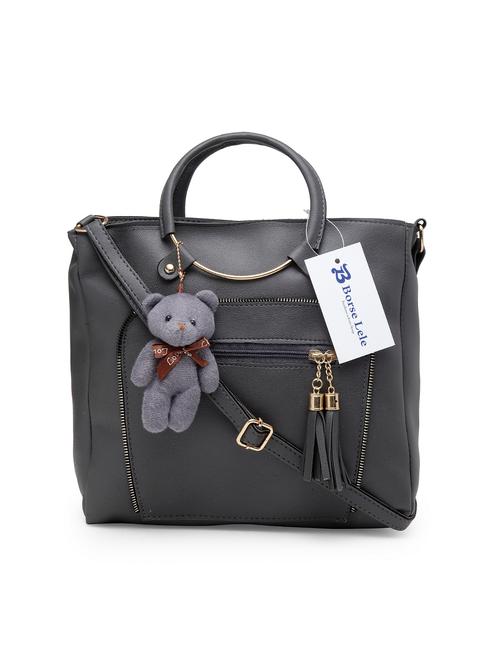 grey leatherette (pu) sling bag - 17240106 - Standard Image - 0