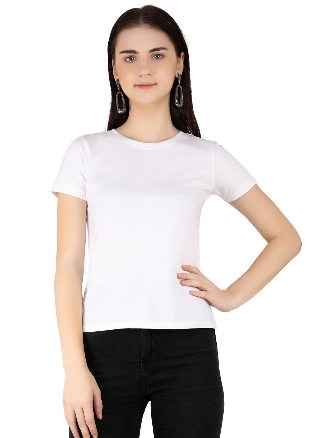 white cotton regular tshirt - 17240574 - Zoom Image - 0