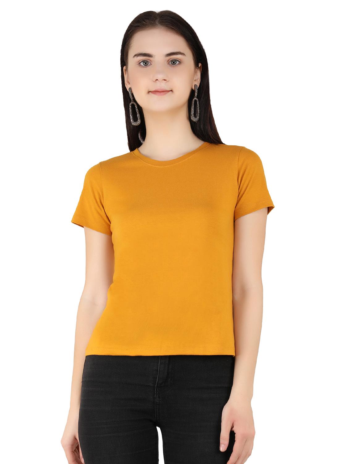 yellow cotton regular tshirt - 17240577 -  Zoom Image - 0