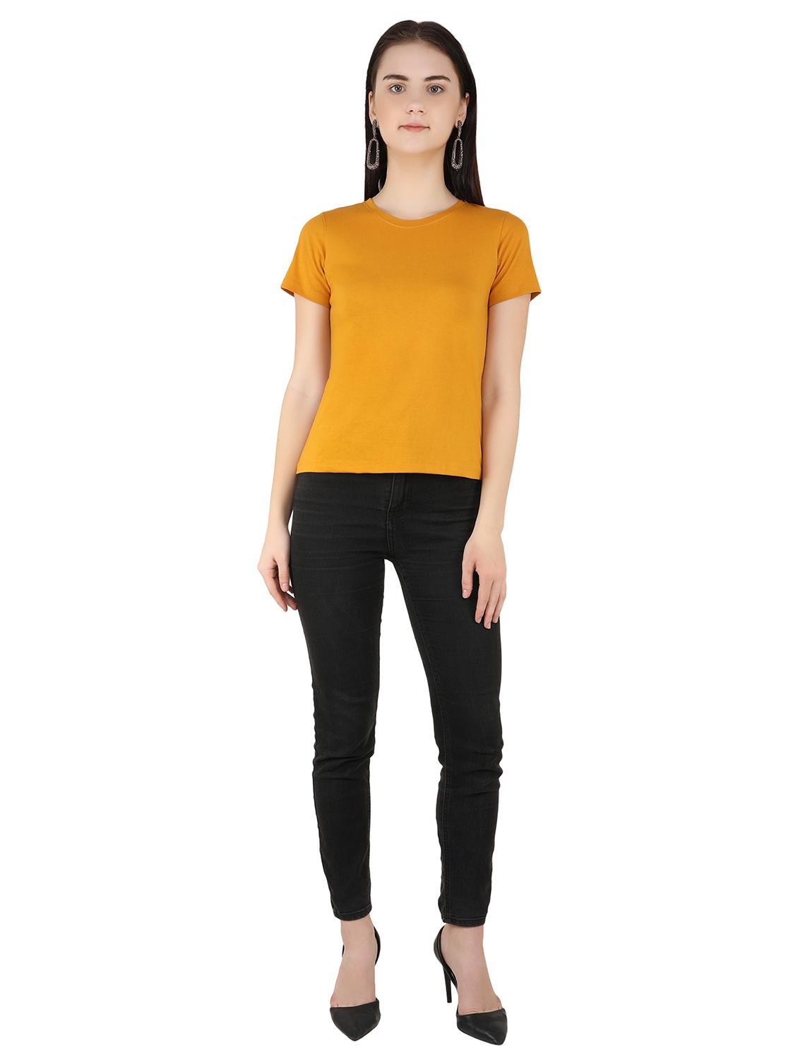 yellow cotton regular tshirt - 17240577 - Standard Image - 3