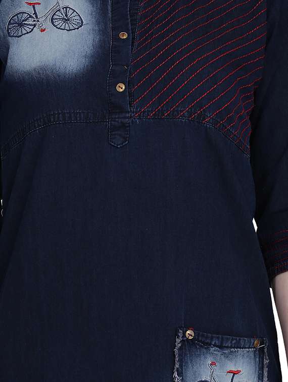 women's straight kurta - 17240832 -  Standard Image - 3