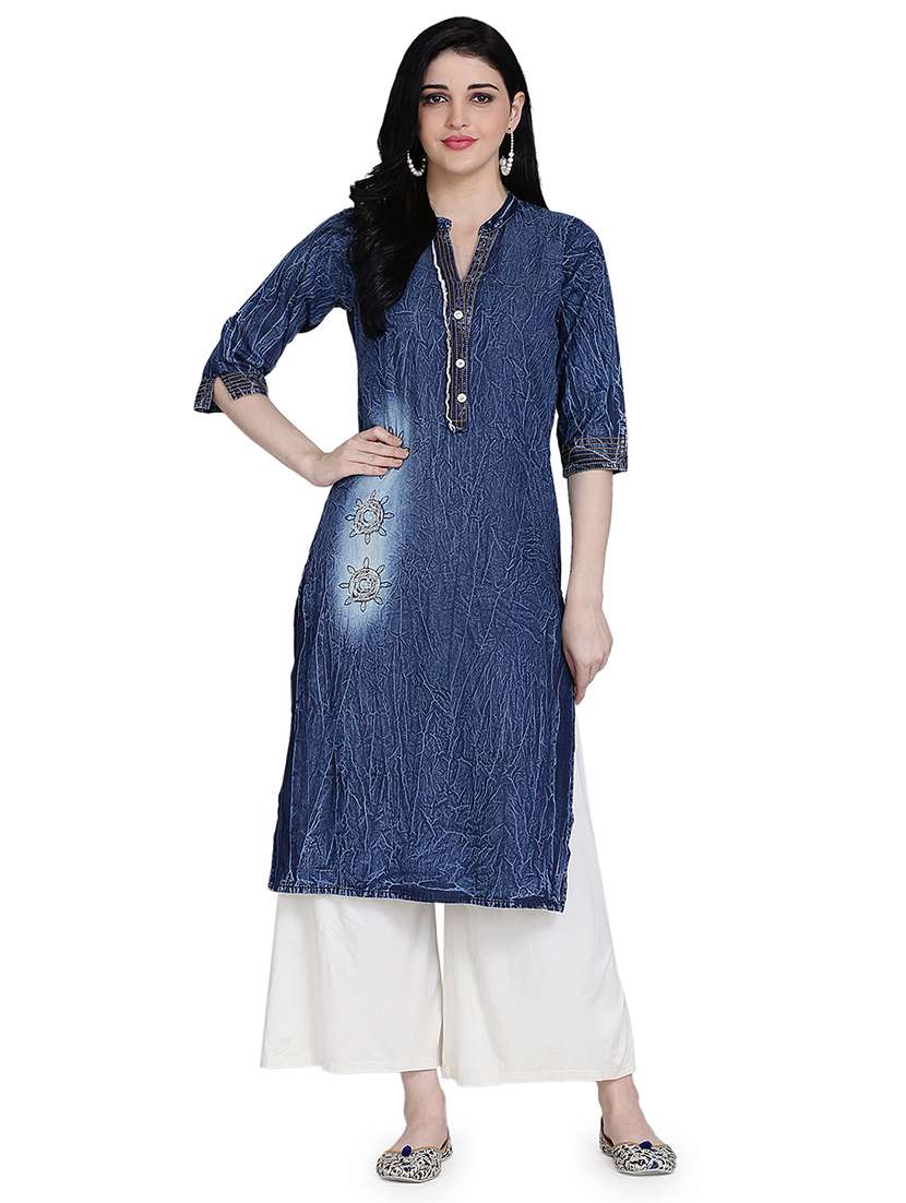limeroad denim kurtis