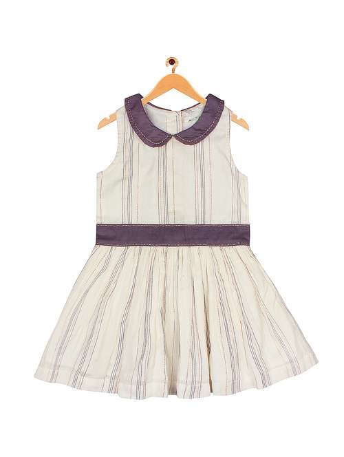 girls peter pan neck sleeveless frock - 17241439 - Standard Image - 0