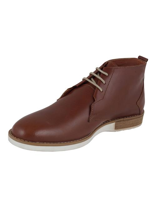 brown leather laceup derbies - 17242279 - Standard Image - 0