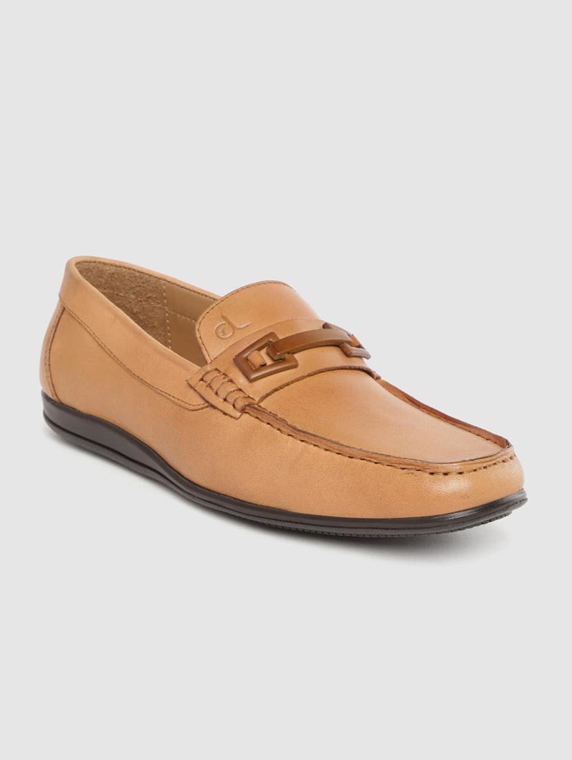 tan leather slip on loafers - 17242281 -  Zoom Image - 0