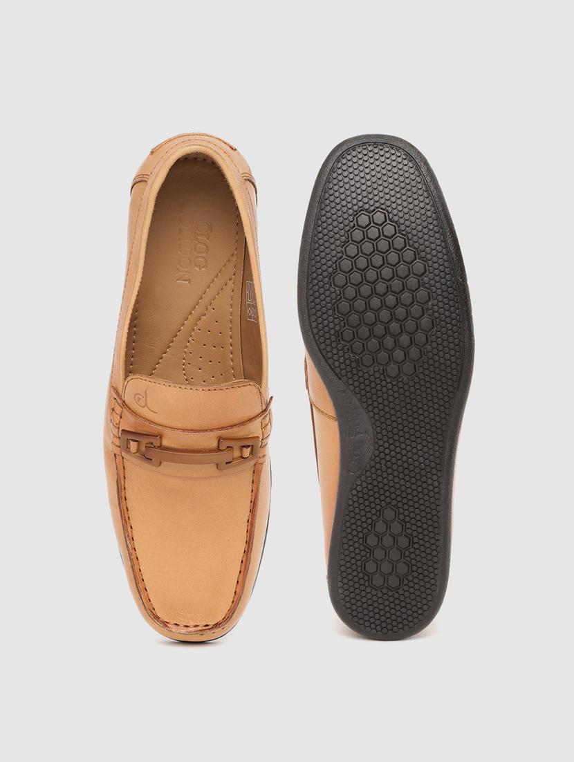 tan leather slip on loafers - 17242281 - Standard Image - 3