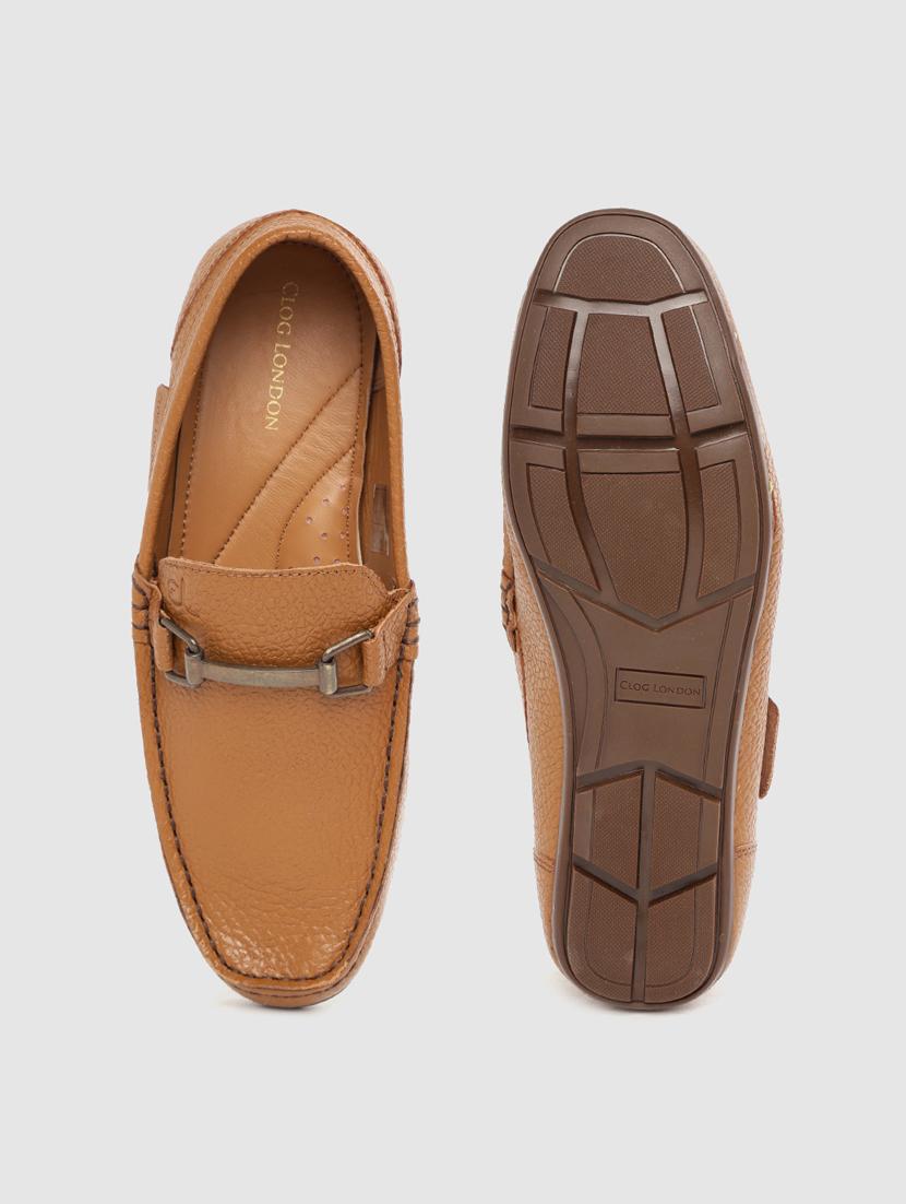 tan leather slip on loafers - 17242282 - Standard Image - 3