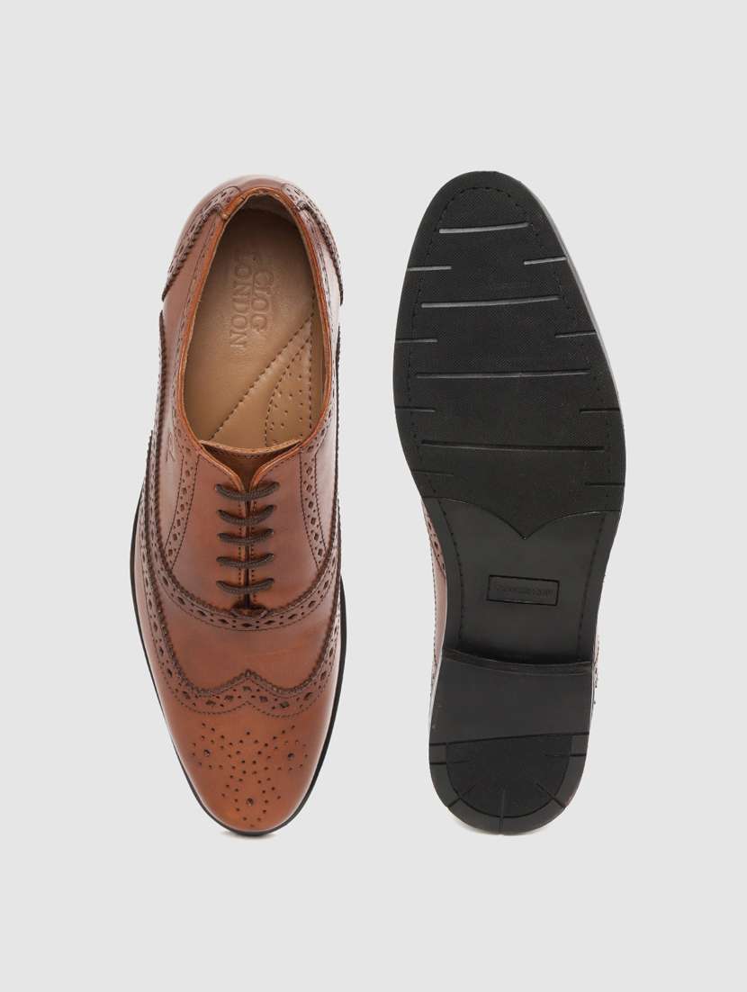 brown lace-up brouges - 17242307 -  Standard Image - 3