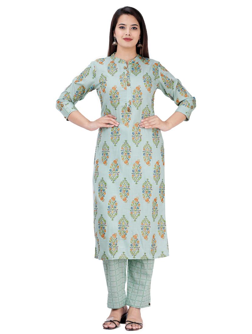 floral kurta pant set - 17242794 - Zoom Image - 0