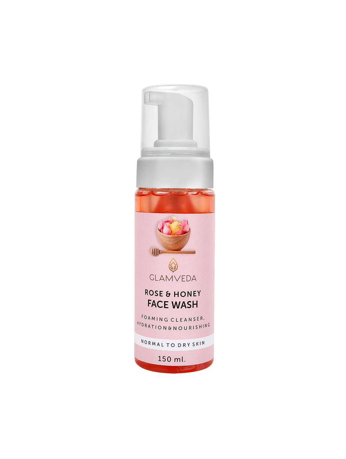 rose & honey hydrating foaming face wash