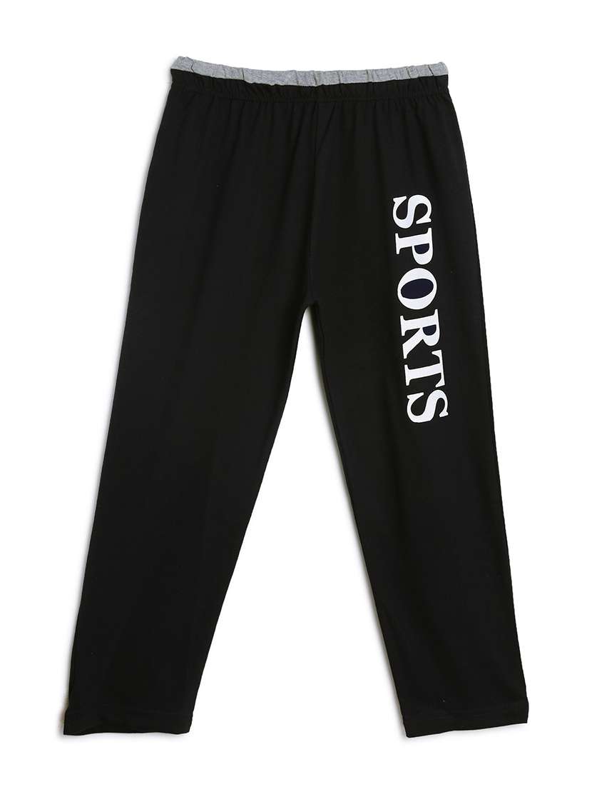 black cotton track wear