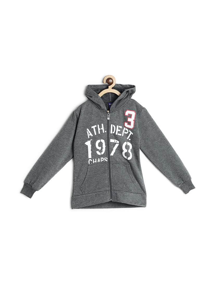 front print hood neck sweatshirt - 17244374 - Zoom Image - 0