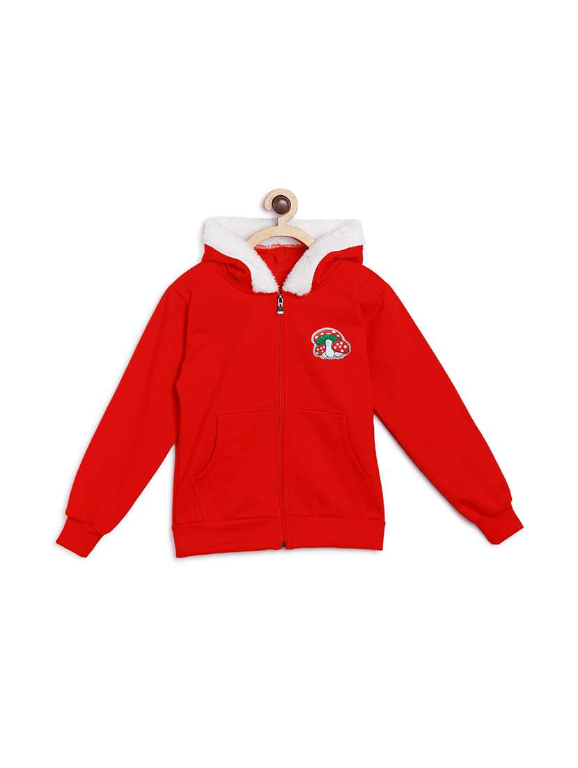 placement print hood neck sweatshirt