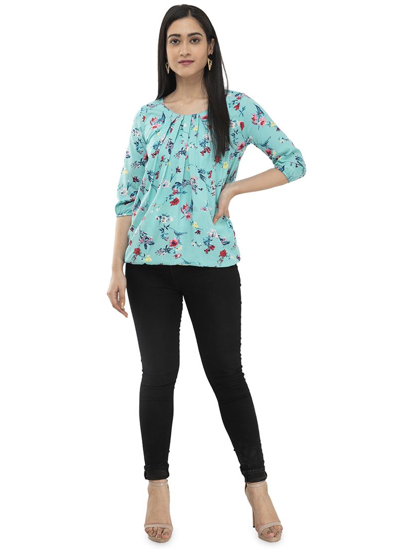 floral blouson top - 17246567 - Standard Image - 3