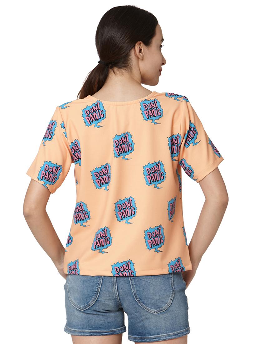 women's all over print round neck t-shirt - 17246664 -  Standard Image - 3