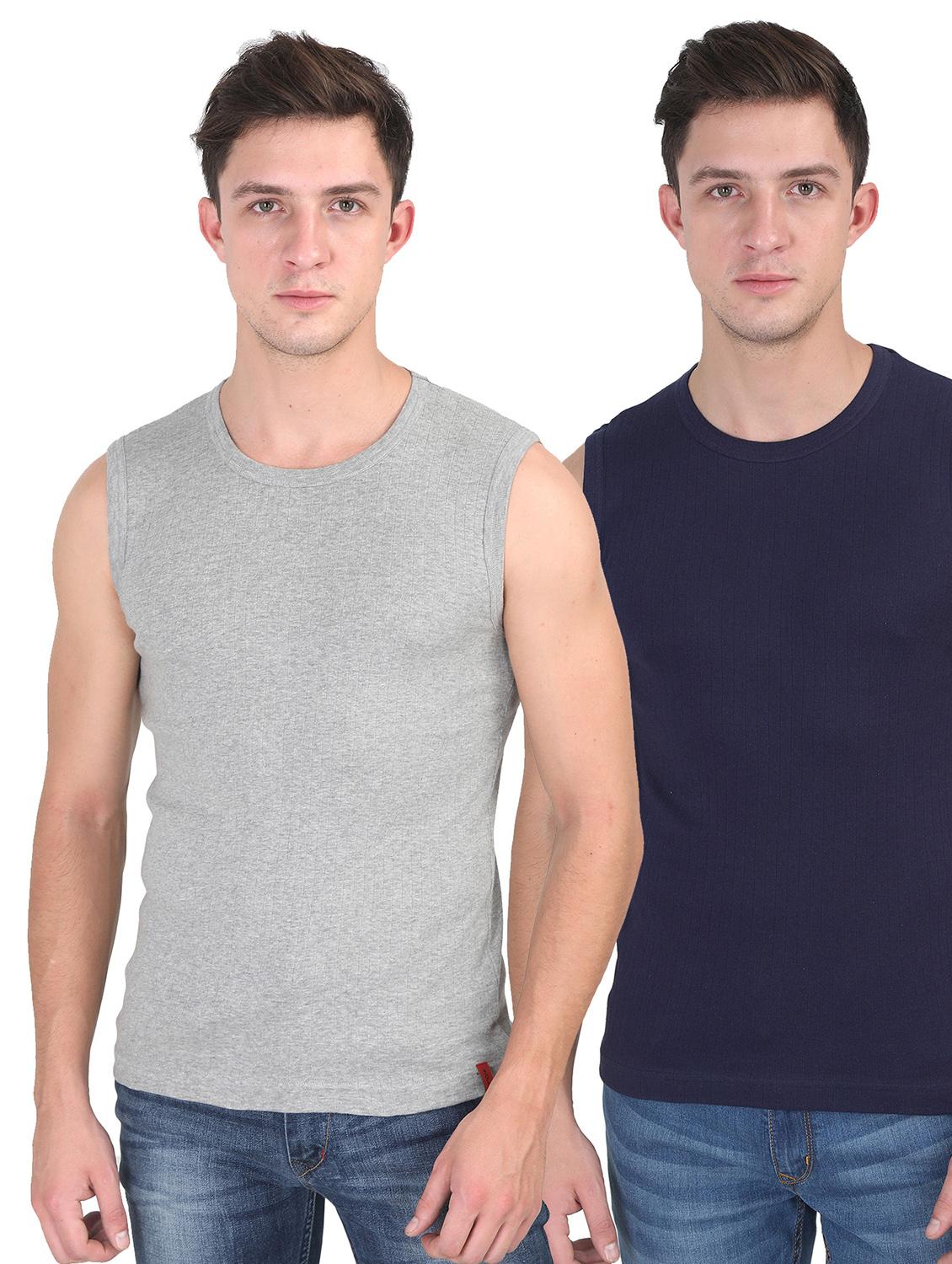 pack of 2 solid vests - 17250580 -  Zoom Image - 0