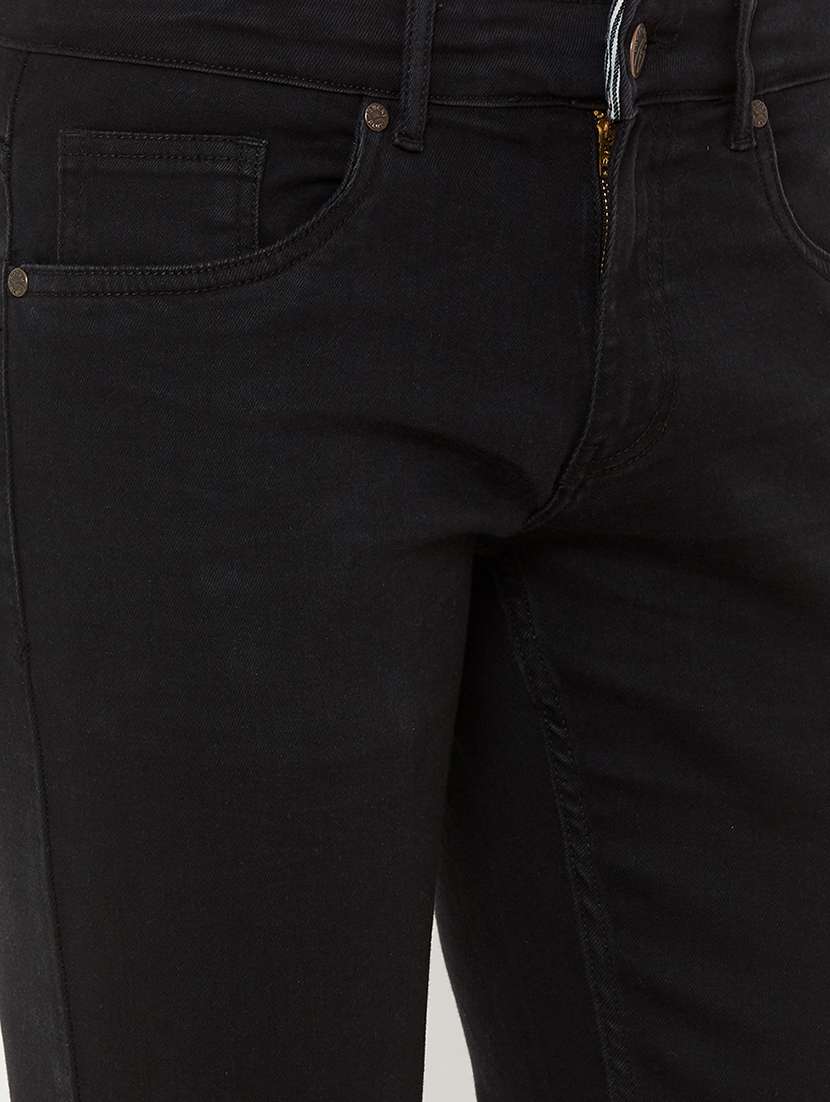 black plain jeans