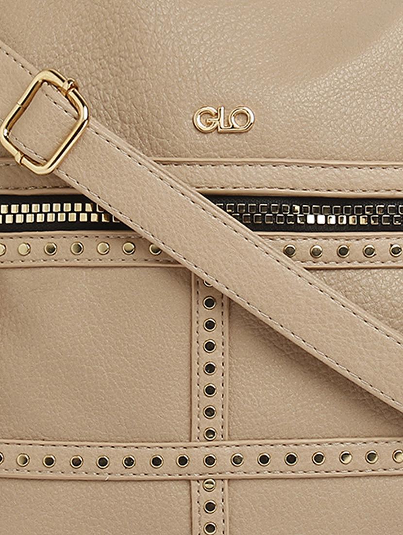 beige leatherette (pu) handbag - 17252200 - Standard Image - 3