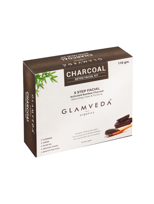 glamveda charcoal blackhead removal facial kit | 110 g - 17252609 - Standard Image - 0