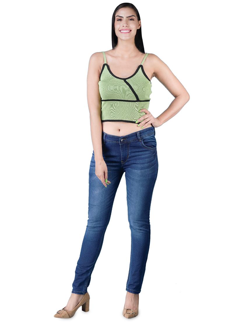 women's plain slim fit jeans - 17256351 - Standard Image - 3