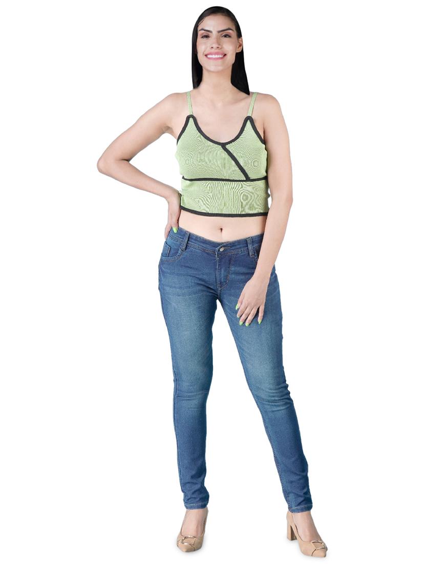 women's plain slim fit jeans - 17256352 - Standard Image - 3