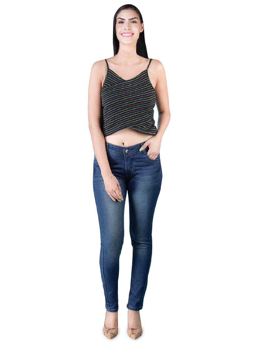 women's plain slim fit jeans - 17256353 - Standard Image - 3