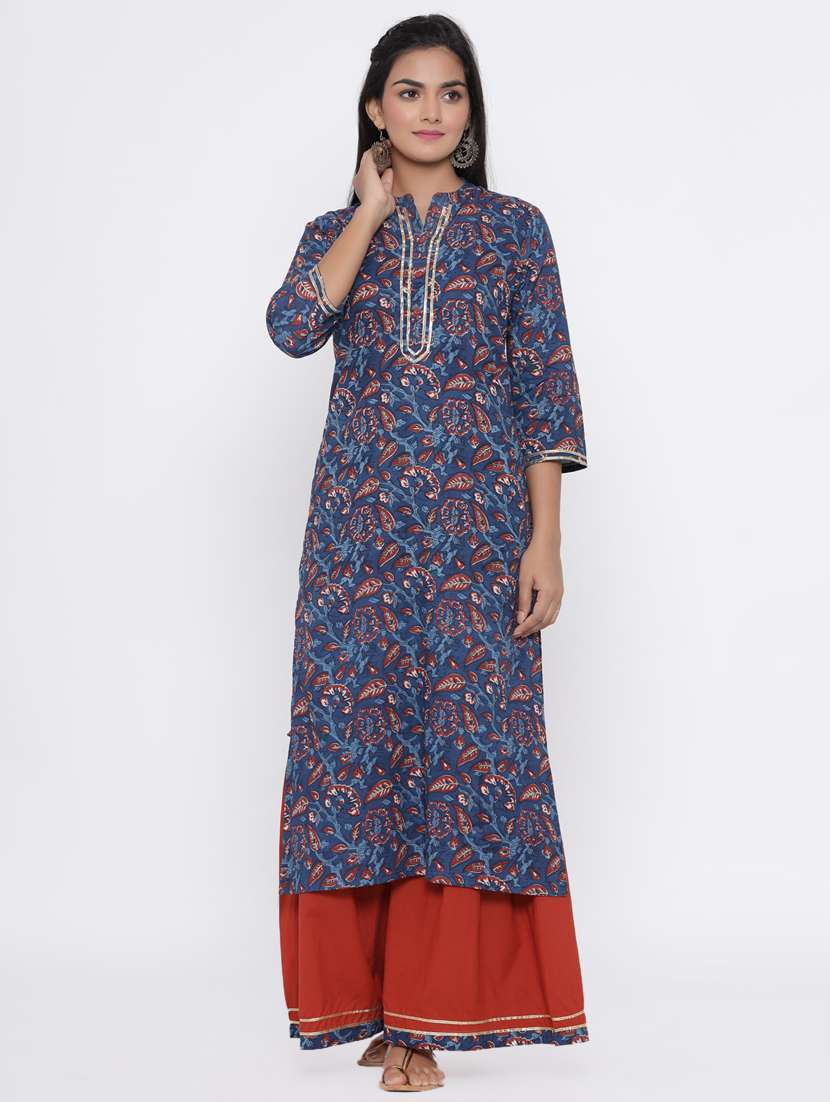 floral kurta sharara set
