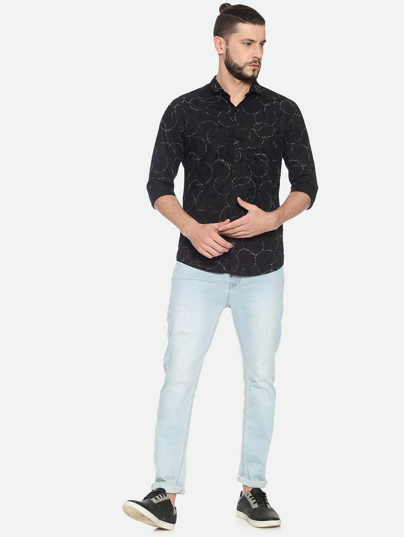 mens geometric casual shirt - 17258297 -  Standard Image - 3