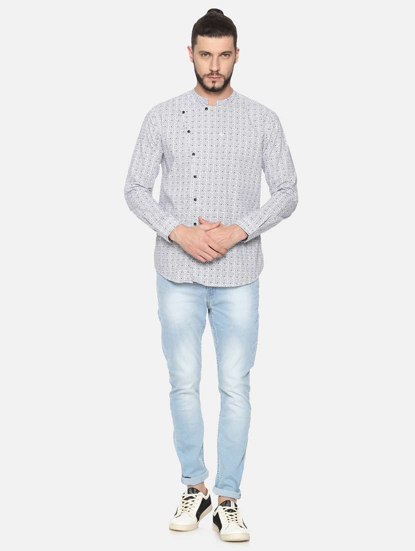 mens geometric casual shirt - 17258344 -  Standard Image - 3