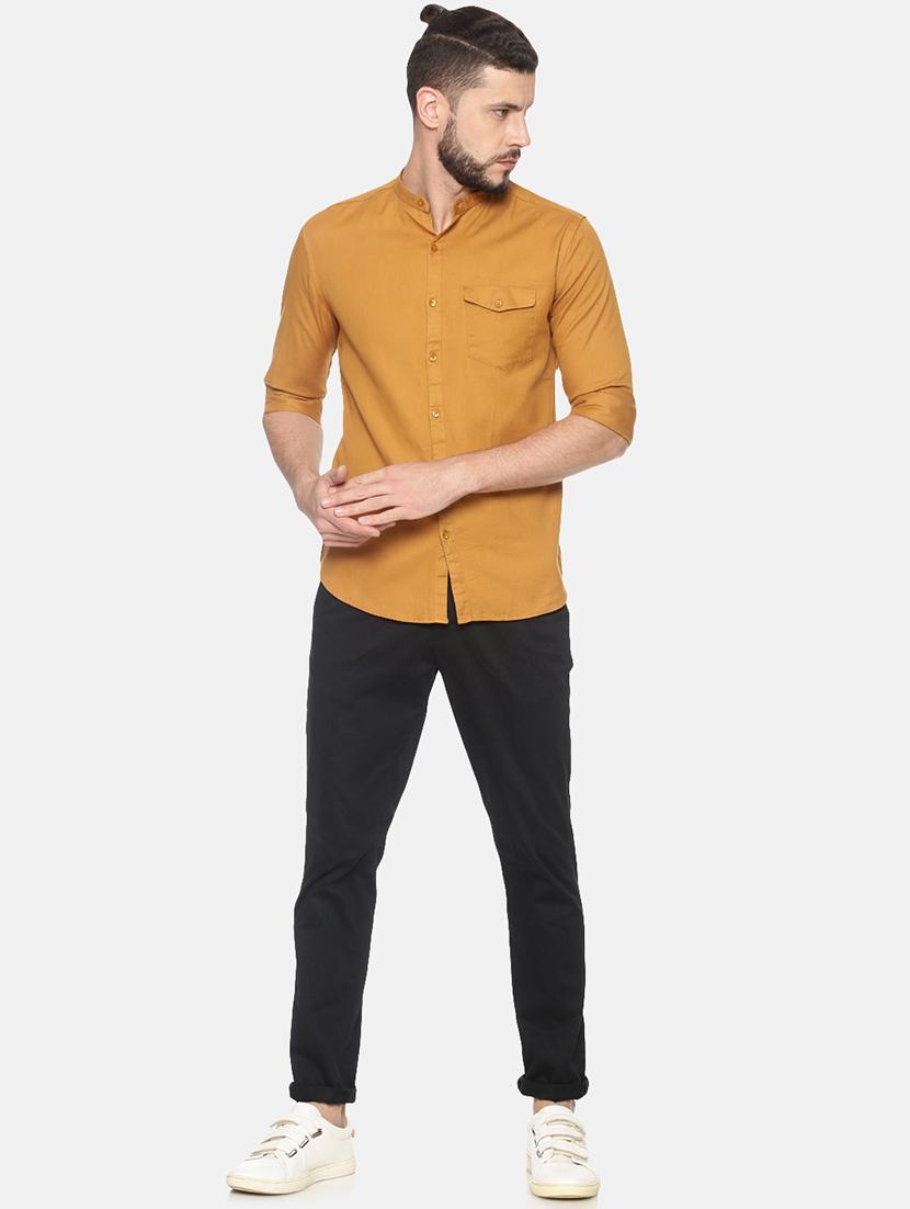 mens solid casual shirt - 17258397 - Standard Image - 3