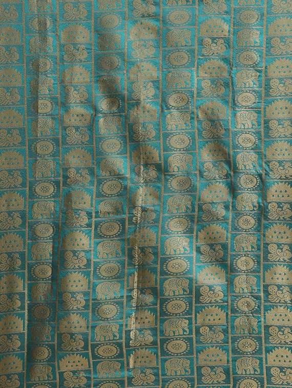 checkered woven saree with blouse - 17258524 -  Standard Image - 3