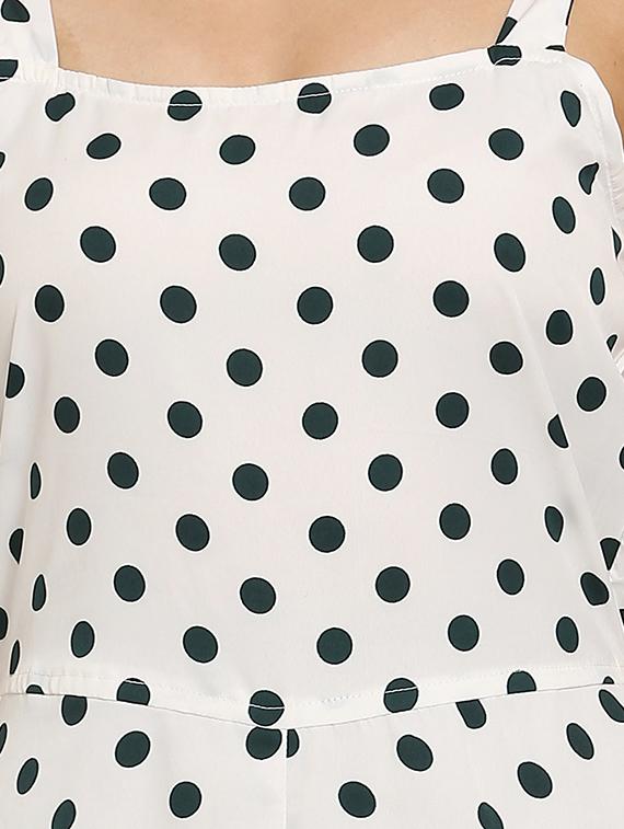 polka dot full leg jumpsuit - 17258751 - Standard Image - 3